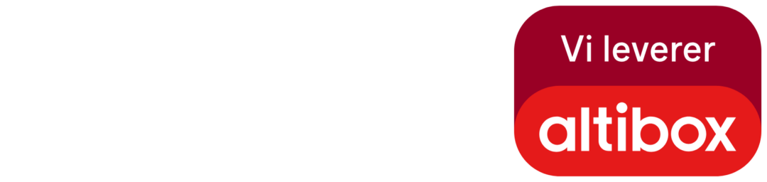 Telefiber and Altibox logos side by side with the Danish slogan 'Vi leverer'.